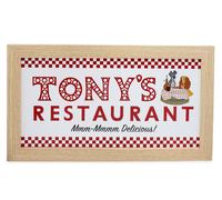 Disney Lady E Il Vagabondo Tony's Ristorante Arte Da Parete In Legno