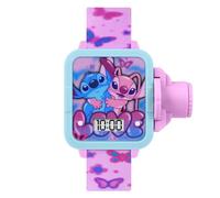 Disney LAS4099 - Orologio digitale regolabile per bambini, motivo: Angelo e Stitch, rosa, Moderno