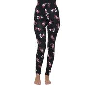 Disney Leggings da Donna con Topolino e Minnie, Stampa su Tutta la Lunghezza, Nero, XL