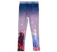 Disney - Leggings termici per ragazze e bambini, Frozen Winter Leggings foderati, colore: Blu, Blu, 134-140 cm