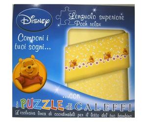Disney Lenzuola Superiore Lettino Singolo Winnie The Pooh 160x280cm CALEFFI Rosa