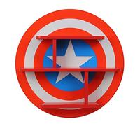 Marvel Avengers Capitan America, Piccola mensola da parete per bambini, per libri e oggetti, in legno, per camera da letto e stanza dei giochi