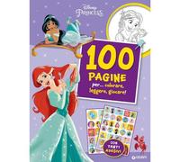 Disney Libri GNTW0465A Disney Princess - 100 Pagine per... Colorare, Leggere, Gi