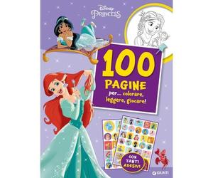 Disney Libri GNTW0465A Disney Princess - 100 Pagine per... Colorare, Leggere, Gi