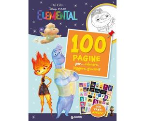 Disney Libri GNTW0492A Elemental - 100 Pagine per... Colorare, Leggere, Giocare