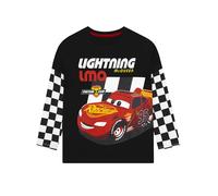 Disney Lightning McQueen Maglietta Ragazzo Cars, Saetta McQueen T Shirt Bambino, Magliette Bambino, Nero 5-6 Anni