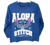 Disney Lilo And Stitch Bambino Maglietta a Maniche Lunga (Blu Navy,3 Anni)