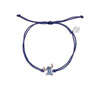 DISNEY Lilo and Stitch - Braccialetto regolabile in corda, colore: Blu, Misura unica, Zinco