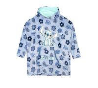 Disney Lilo and Stitch - Coperta con cappuccio da donna, ultra comoda, in pile indossabile, abbigliamento da donna, taglia unica, blu, Blu, Taglia unica