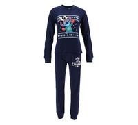 Disney Lilo And Stitch Donna Pigiama Lungo (Blu Navy,M)