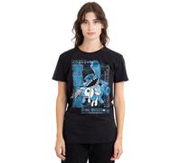 Disney Lilo And Stitch Manga Jump Ladies T Shirt, Black, Nero, XL Donna