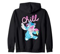Disney Lilo and Stitch Neon Ice Cream Chill Drip Felpa con Cappuccio