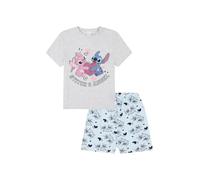 Disney Lilo and Stitch - Pigiama corto in cotone con motivo Stitch & Angel, per bambine, Grigio, 11-12 Years