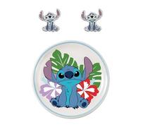 Disney Lilo and Stitch SF00678L.PH - Set di orecchini e vassoio per gioielli, taglia unica, in ottone, non una pietra preziosa, talla única, Ottone, Nessuna pietra preziosa