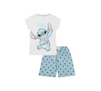 Disney Lilo and Stitch We Love Stitch - Pigiama corto da donna, bianco, 12-14