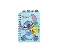 Grupo Erik: Taccuino A5 con Divisori Disney Stitch | Quaderno A5 con anelli e divisori, 4 Separatori personalizzati, copertina morbida e pagine puntinate, Quaderno A5 diviso in sezioni