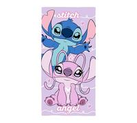 Disney Lilo e Stitch Asciugamano Ufficiale | Morbidezza 100% cotone ultra morbido | Design Chill con Angel e Stitch | Perfetto per casa, bagno, spiaggia e piscina | Taglia unica 70 x 140 cm