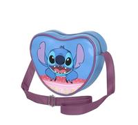 Disney Lilo e Stitch Cake-Borsa a Tracolla Cuore Casual, Blu, 21 x 15,5 cm