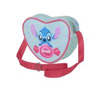 Disney Lilo e Stitch Candy-Borsa a Tracolla Cuore Casual, Blu, 21 x 15,5 cm
