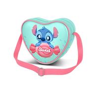 Disney Lilo e Stitch Candy-Borsa a Tracolla Cuore Casual, Blu, 21 x 15,5 cm
