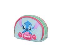 Disney Lilo e Stitch Candy-Portamonete Ovale Casual, Blu, 12 x 9 cm
