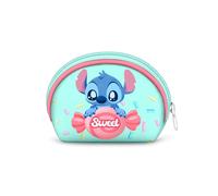 Disney Lilo e Stitch Candy-Portamonete Ovale Casual, Blu, 12 x 9 cm