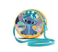 Disney, Borsa a Tracolla Rotonda Unisex Kids, Turchese Lilo e Stitch, One size