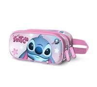 Disney Lilo e Stitch Cosmic-Astuccio 3D Doppio, Rosa, 22 x 10 cm