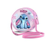 Disney Lilo e Stitch Cosmic-Borsa a Tracolla Rotonda, Rosa, 18,5 x 18,5 cm