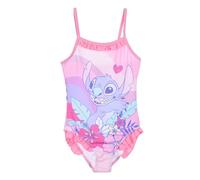 Disney Lilo e Stitch, Costume da Bagno Intero di Stitch, Motivo Floreale, per Bambina (IT, età, 3 Anni, Regular, Rosa)