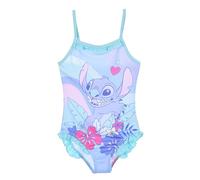 Disney Lilo e Stitch, Costume da Bagno Intero di Stitch, Motivo Floreale, per Bambina (IT, età, 4 Anni, Regular, Blu)