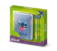 Disney Lilo e Stitch Face-Confezione Regalo con Diario e Penna a Sfera Fashion, Blu