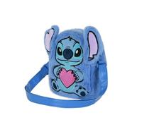 Disney Lilo e Stitch Heart-Borsa a Tracolla Action Plush, Blu
