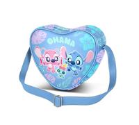 Disney Lilo e Stitch Jolly-Borsa a Tracolla Cuore Casual, Blu, 21 x 15,5 cm
