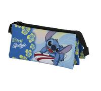 Disney Lilo e Stitch Lifestyle-Astuccio Triplo, Blu, 23 x 11 cm