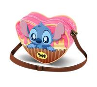Disney Lilo e Stitch Muffin-Borsa a Tracolla Cuore Casual, Rosa, 21 x 15,5 cm