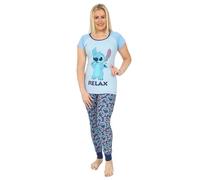 Disney Lilo e Stitch Relax Light Blue Pigiama lungo da donna Blu 38/40 IT