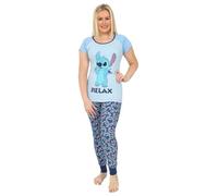 Disney Lilo e Stitch Relax Light Blue Pigiama lungo da donna Blu 40/42 IT