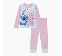 Disney Lilo e Stitch, Set di Pigiami 2 Pezzi per Ragazze con Stitch e Angel, Multicolore, Età 5-12 Anni, Multicolore, 7-8 Years