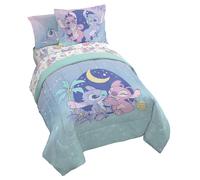 Disney Lilo e Stitch Set di trapunte full size - La biancheria da letto floreale da 7 pezzi include fogli e coperture per cuscine