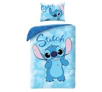 Disney LILO e STITCH - Set Letto Copripiumino singolo Reversibile 140x200cm e Federa 70x90cm - Multicolore - 100% Cotone OEKO-TEX
