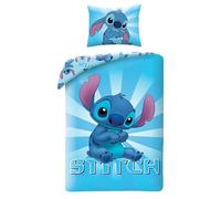 Disney LILO e STITCH - Set Letto Copripiumino singolo Reversibile 140x200cm e Federa 70x90cm - Azzurro Multicolore - 100% Cotone OEKO-TEX