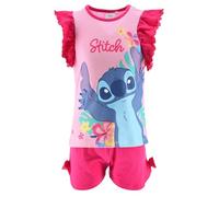 Disney Lilo e Stitch Set Pigiama Corto 2 Pezzi, per Bambine (IT, età, 8 Anni, Regular, Rosa)