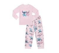 Disney Lilo e Stitch, Set Pigiama Lungo di Lusso in Pile per Ragazze, Stitch e Angelo, rosa, 7-8 Years
