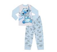 Disney Lilo e Stitch - Set pigiama lungo per ragazze, pigiami per bambini, Viola, 7-8 Years