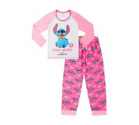 Disney Pigiama lungo da bambina Lilo e Stitch Stay Weird, rosa, 7-8 Years