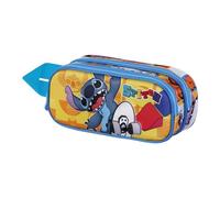 Disney Lilo e Stitch Skater-Astuccio 3D Doppio, Giallo, 22 x 9,5 cm