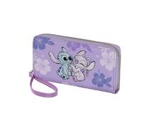 Disney Lilo e Stitch Stitch & Angel-Portafoglio Essenziale, Lilla, 19 x 10 cm