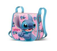 Disney 17 x 16 cm, Borsa a Tracolla Muffin Mini Girl's, Lilo e Stitch Blu, One Size