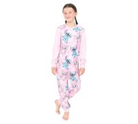 Disney Lilo et Stitch Stitch & Angel - Tutina in pile rosa per bambini, Rosa, 8-9 Anni
